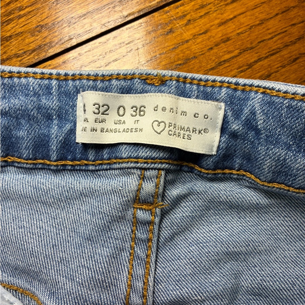 Primark Denim Co Womens High Waisted Straight Leg Jeans Light Wash Blue Size 0 - Picture 4 of 5